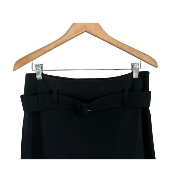 Theory Pleated Skirt with Belt Black A-Line Size 8 - Picture 4 of 7